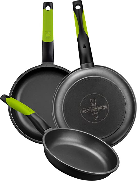 Set de 3 Sartenes Aluminio Fundido