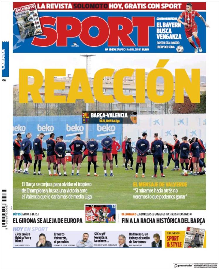 Sport Portada 14 04 2018 Sport Portada 14 04 2018