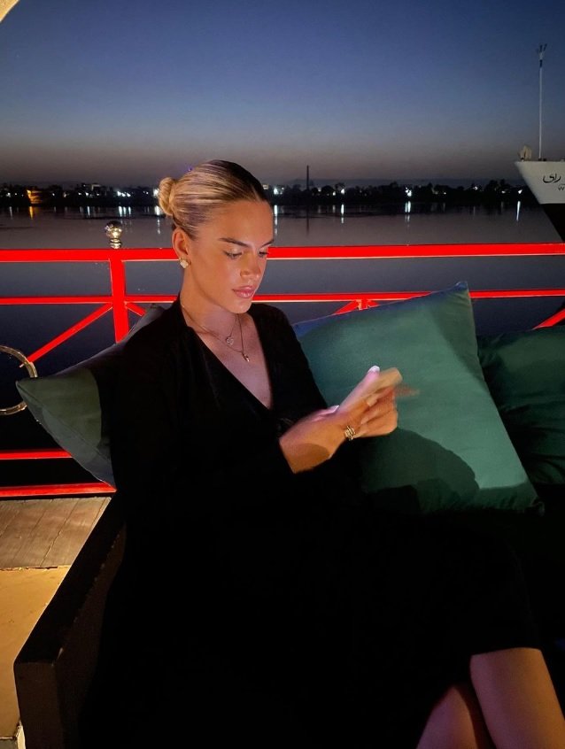 Maria Guardiola de crucero por el Nilo, Instagram Maria Guardiola de crucero por el Nilo, Instagram