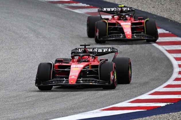 Carlos Sainz y Charles Leclerc en el GP de Austria / Foto: EFE
