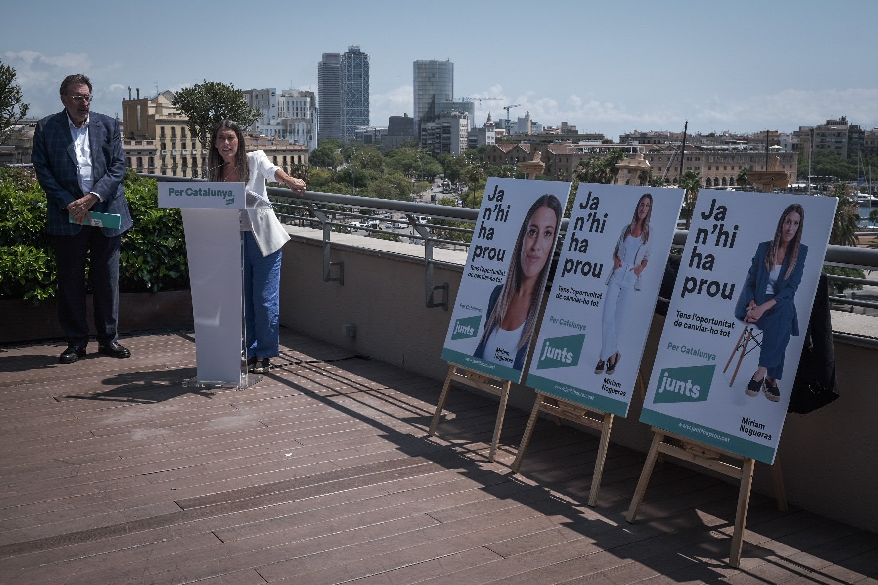 "Ya basta", el lema de Junts que coincide con el de un manifiesto de Foment de hace dos años