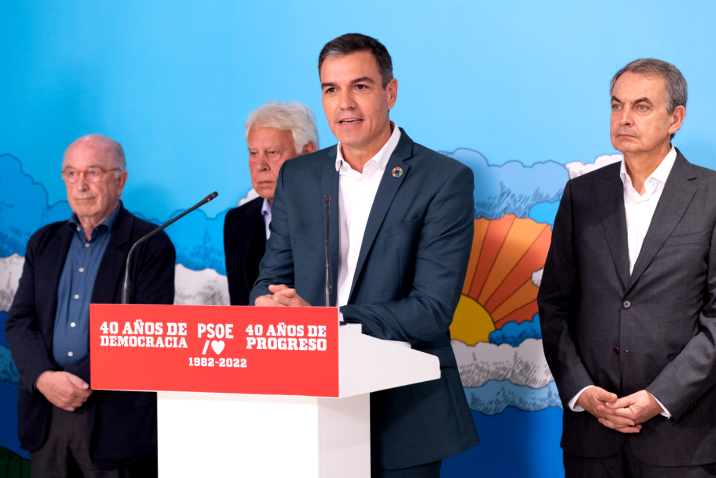 Zapatero i Felipe González, l'àngel i el dimoni de Sánchez en la campanya del 23-J