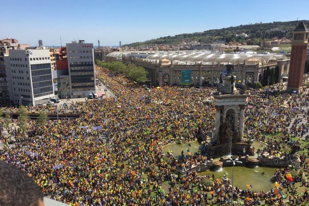 Imagen aérea manifestacio 15 A Enric Manuel