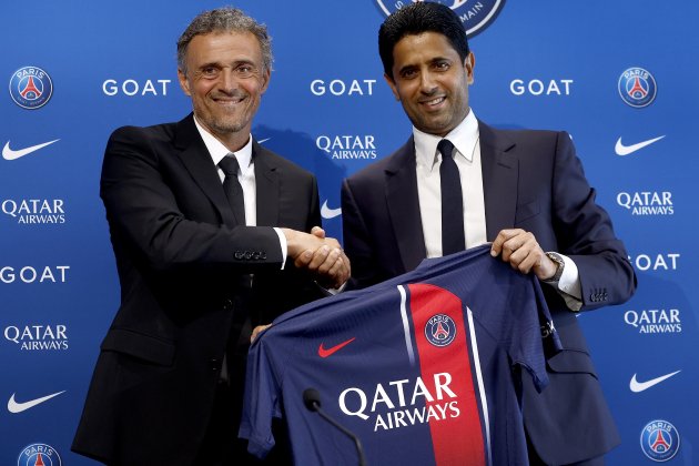 Luis Enrique presentación PSG Al Khelaïfi EFE