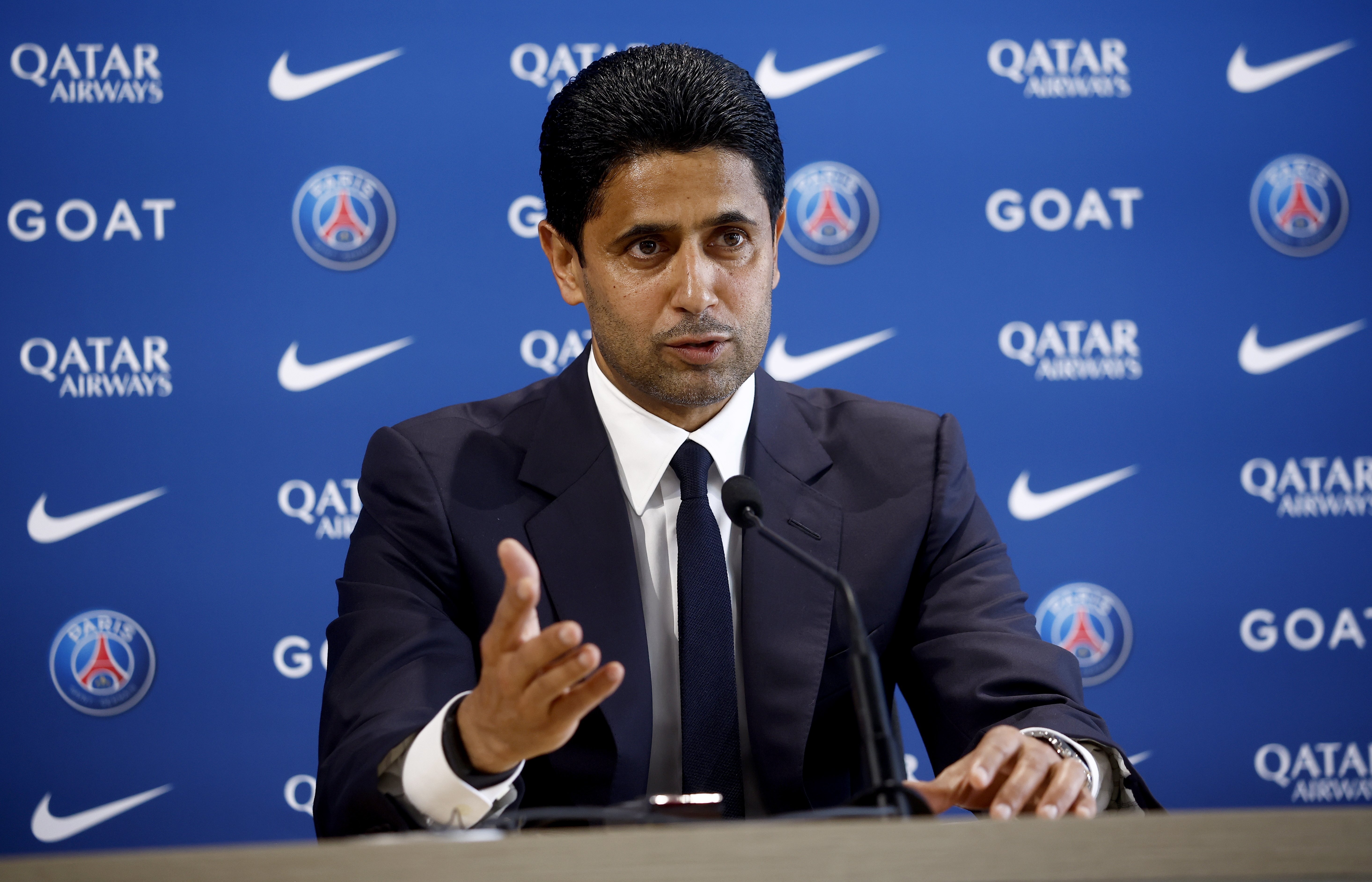 Nasser Al-Khelaïfi posa Mbappé al mercat: "És impossible que se'n vagi gratis del PSG"