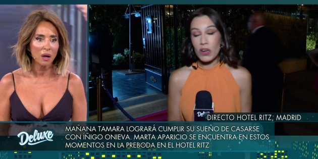 María Patiñó Reportera preboda Tamara Telecinco