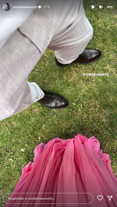 Sergi Roberto Coral Simanovich vestido boda LW9 Instagram Sergi Roberto Coral Simanovich vestido boda LW9 Instagram