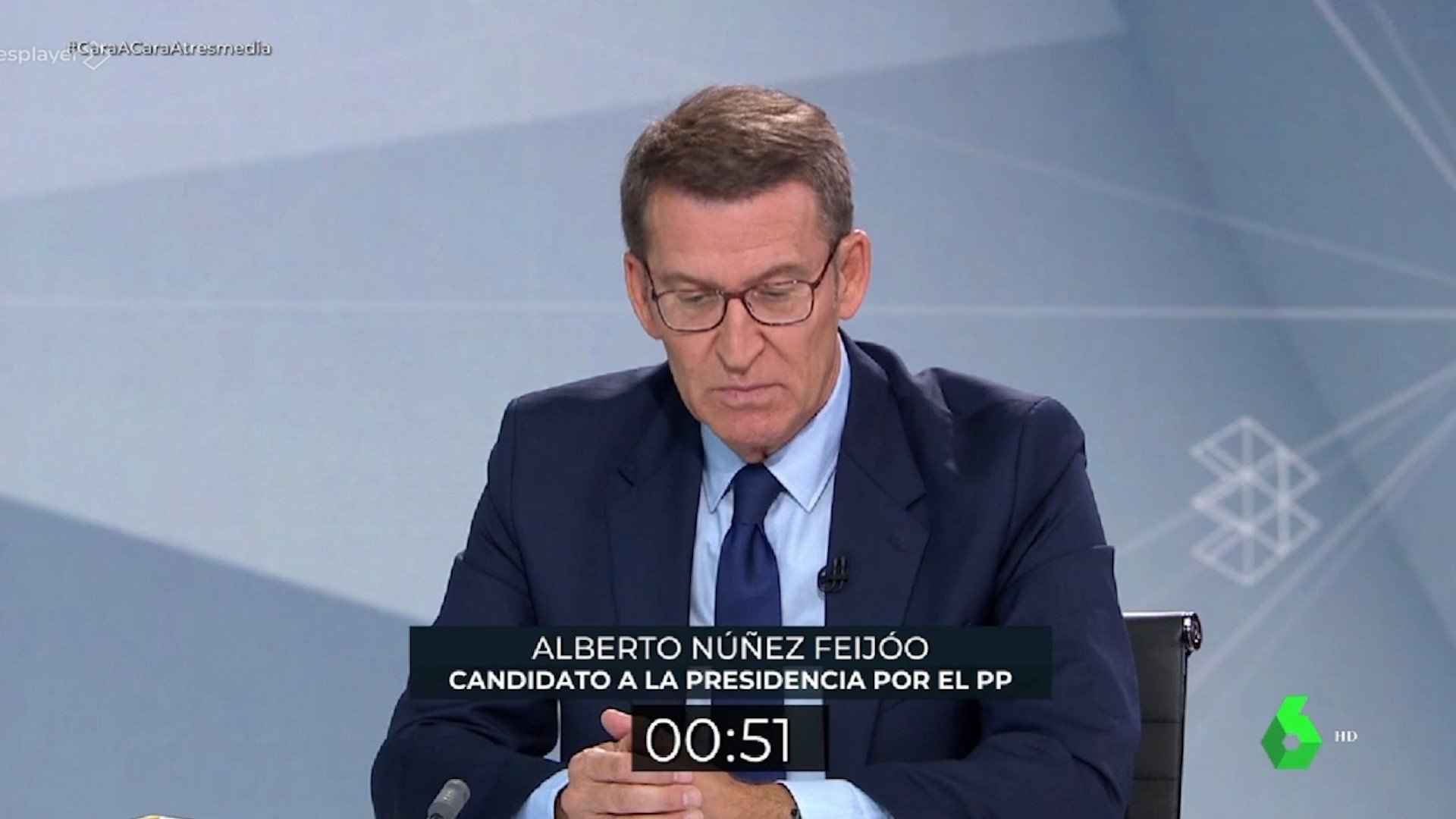 Minuto de oro de Feijóo | VÍDEO: Así pide el voto en el debate electoral con Sánchez