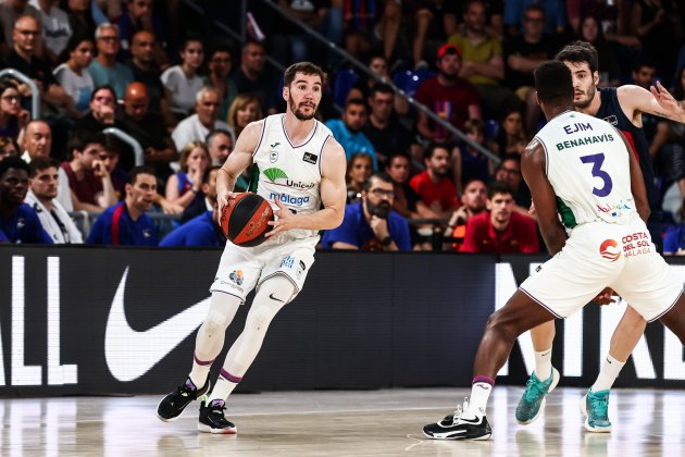 Dario Brizuela disputando un partido con el Unicaja en el Palau Blaugrana / Foto: Europa Press Dario Brizuela disputando un partido con el Unicaja en el Palau Blaugrana / Foto: Europa Press