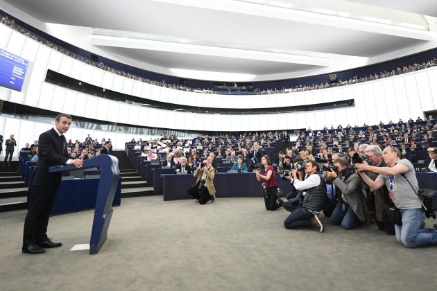Macron Parlamento Europeo Estrasburgo - EFE