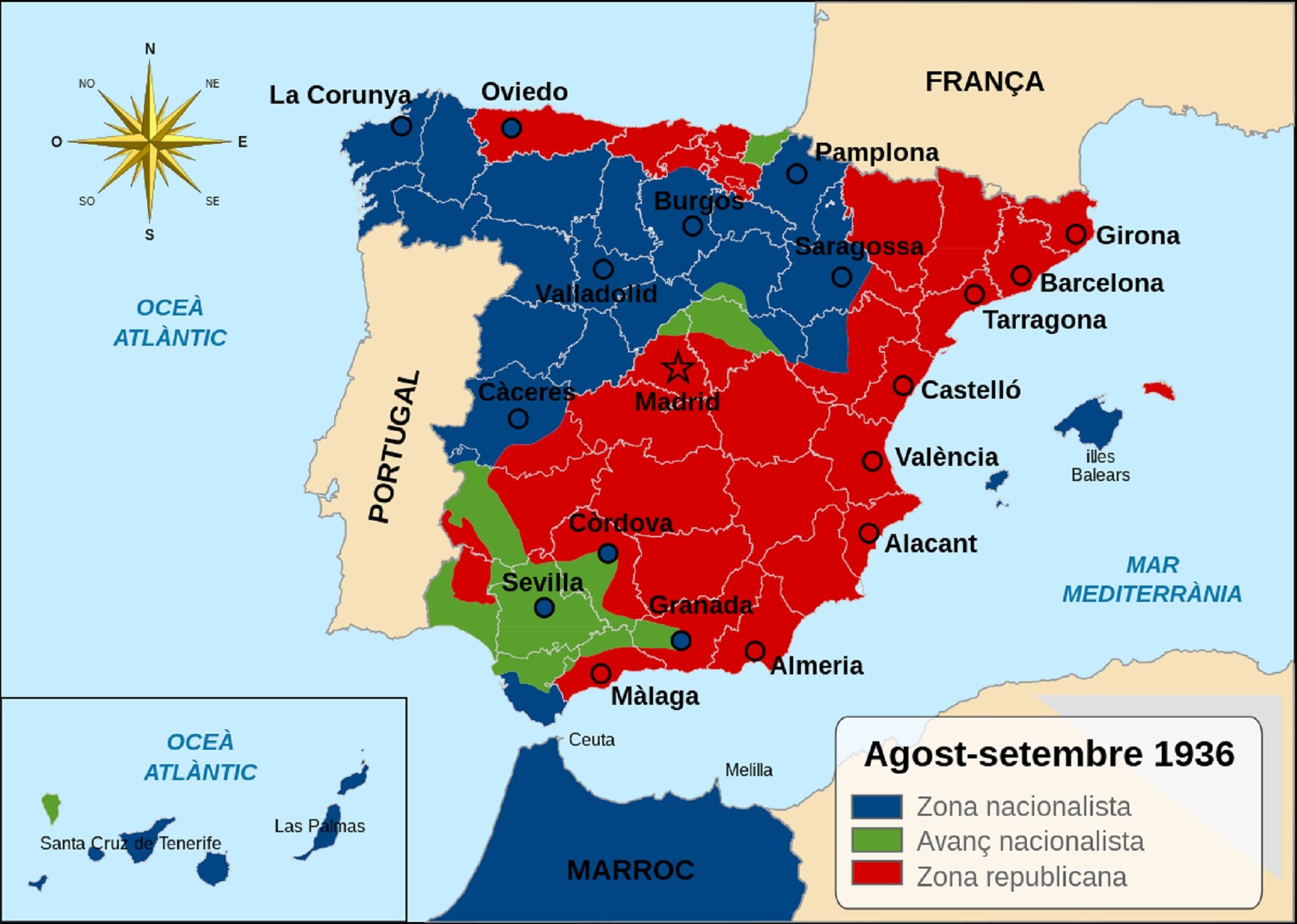 El golpe de estado militar contra la República se propaga por la Península