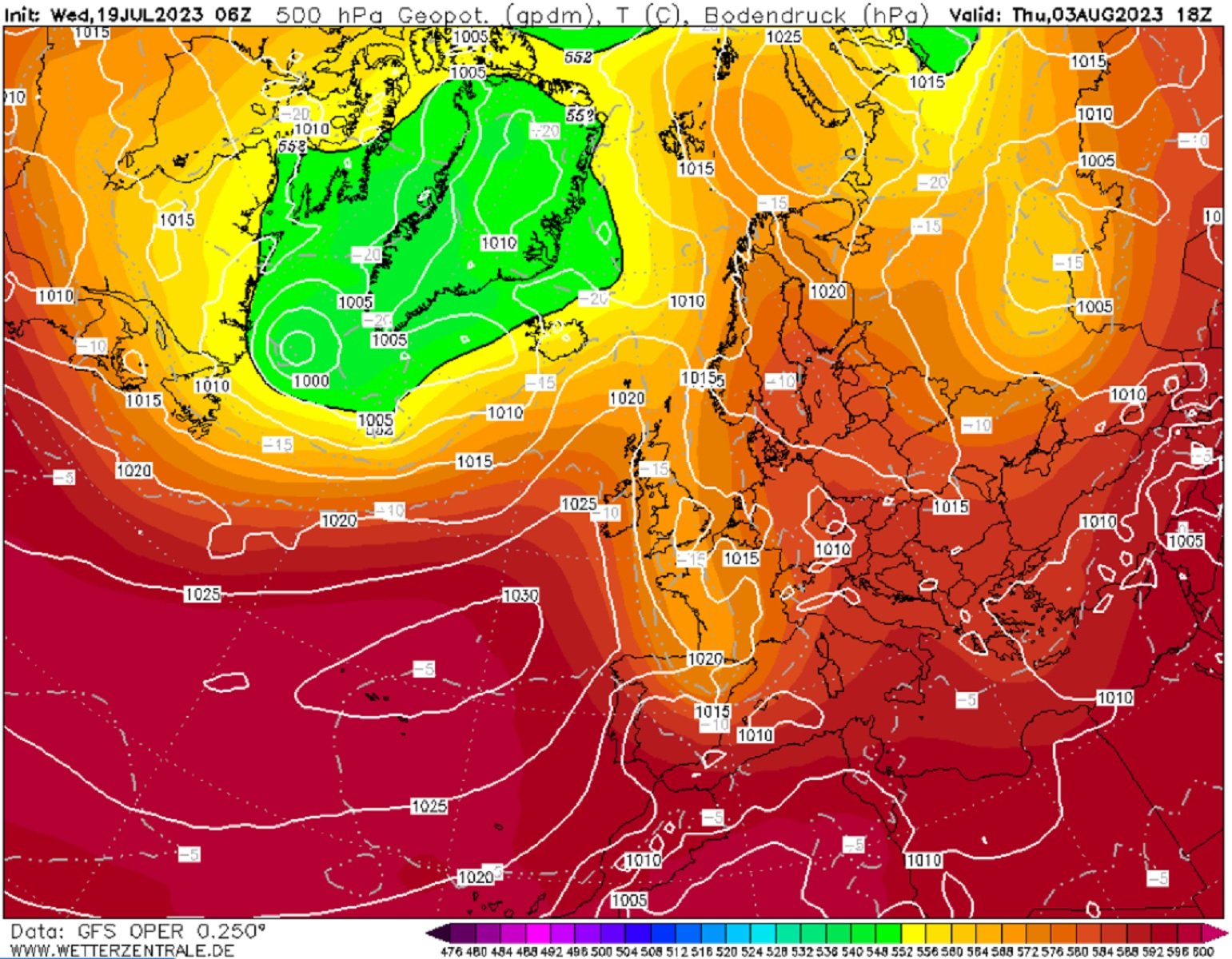 Inestabilidad y tormentas 3 de agosto 2023 GFS Wetterzentrale