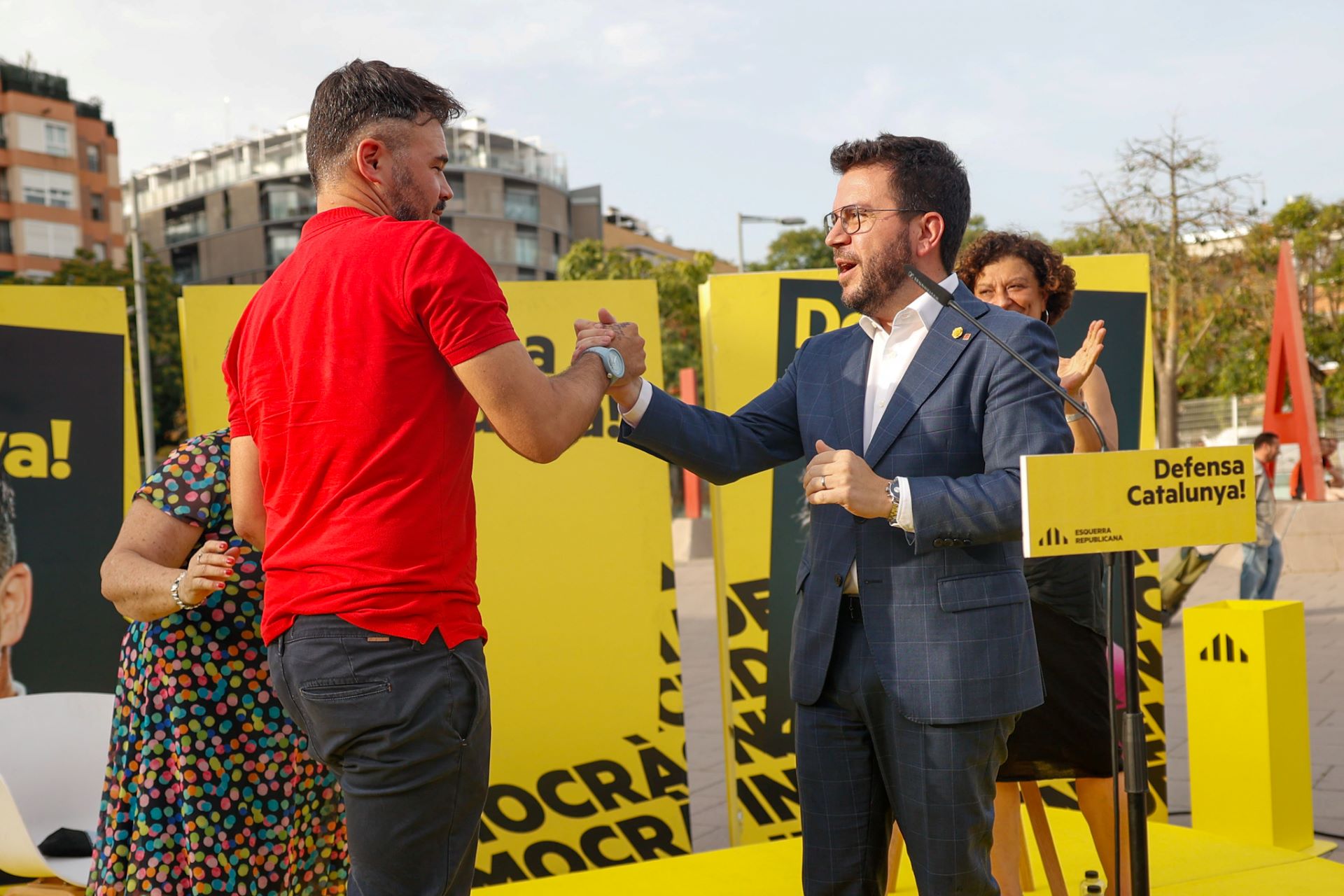 Gabriel Rufian Pere Aragones acte campanya / Montse Giralt Gabriel Rufian Pere Aragones acte campanya / Montse Giralt
