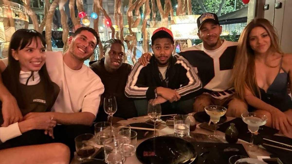 Shakira cena con Hamilton Shakira cena con Hamilton