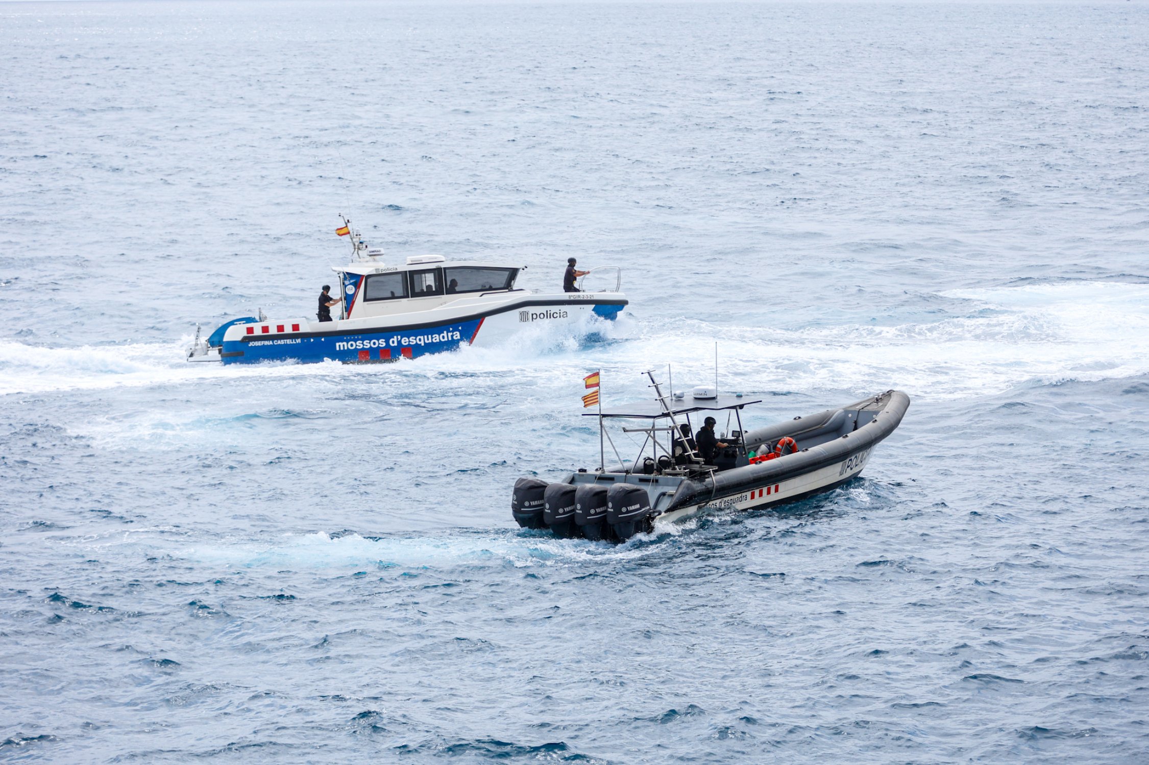 Los Mossos refuerzan a la Policía Marítima con 4 nuevas embarcaciones y 8 motos de agua para la Copa América