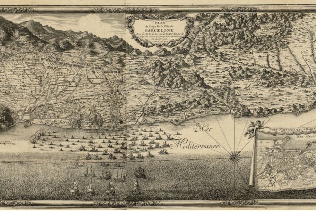 Cartografía de la costa catalana y el traspaís (finales del siglo XVII). Fuente Cartoteca de Catalunya Cartografía de la costa catalana y el traspaís (finales del siglo XVII). Fuente Cartoteca de Catalunya