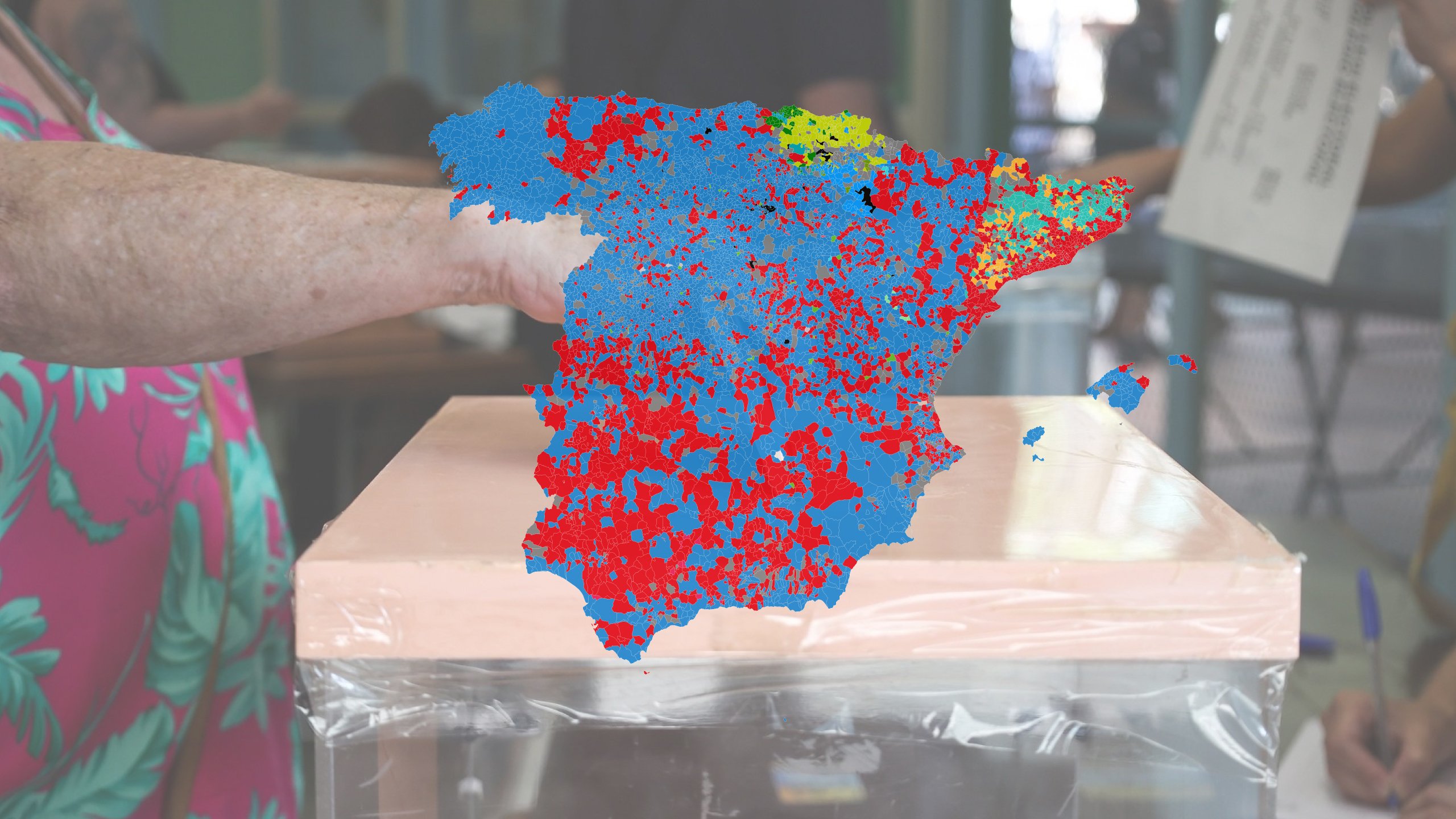 Així queda el mapa electoral d'Espanya, municipi a municipi: Tots els resultats de les eleccions generals 2023