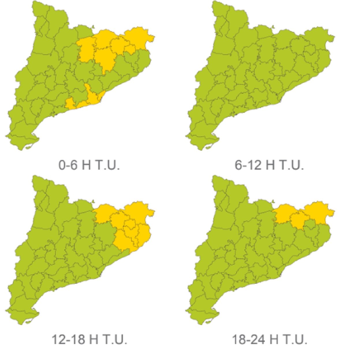 Perill fortes tempestes per hores a Catalunya dimarts, 25 de juliol del 2023 Meteocat