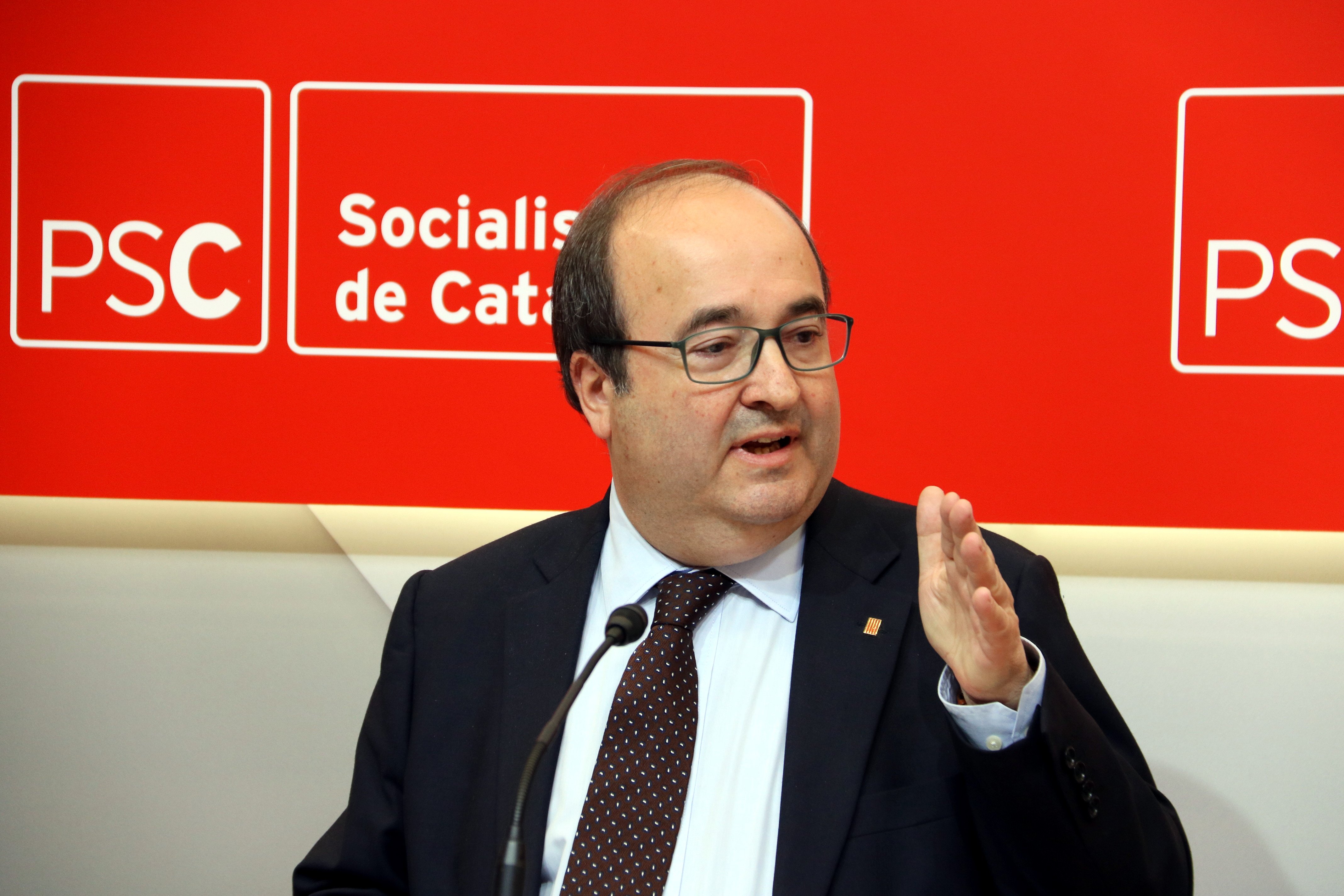 Iceta ve "sectores violentos" en Catalunya y denuncia 50 ataques al PSC