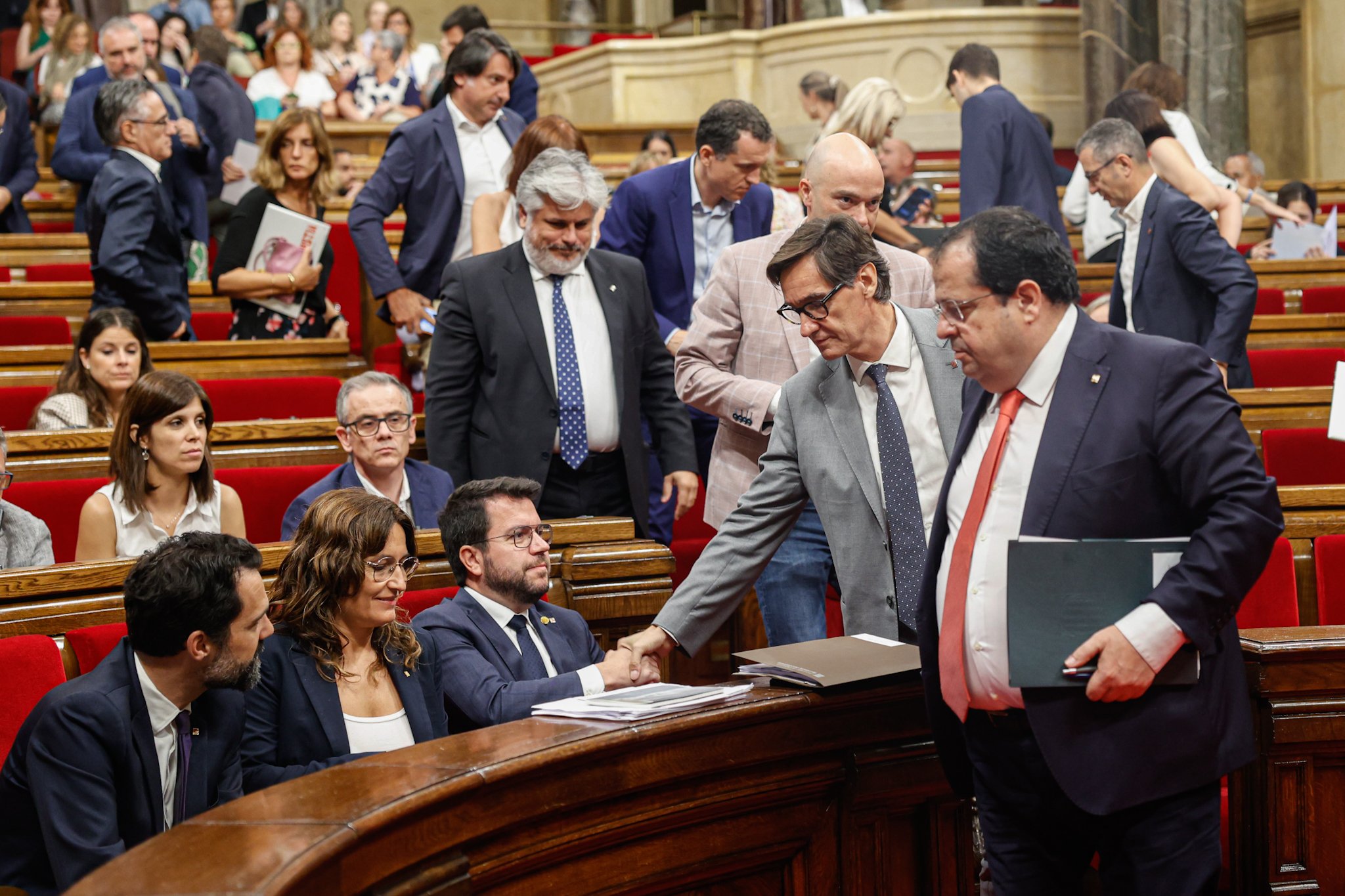 Pere Aragonès i Albert Batet aposten per un front comú independentista a Madrid