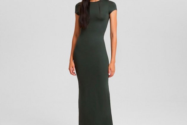 Vestido largo manga corta Vestido largo manga corta