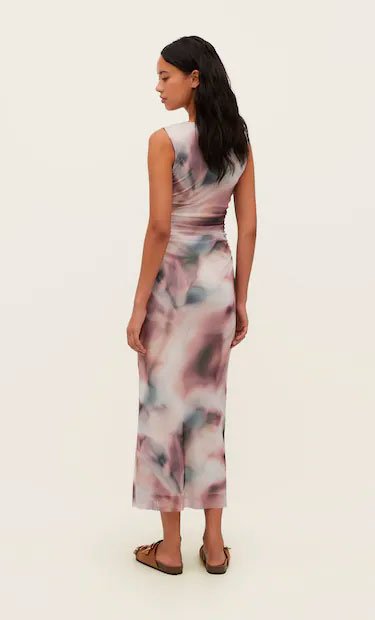 Vestit llarg tul estampat Vestit llarg tul estampat
