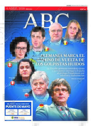 Portada ABC 4 abril 2018 Portada ABC 4 abril 2018