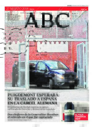 Portada ABC 27 marzo 2018 Portada ABC 27 marzo 2018