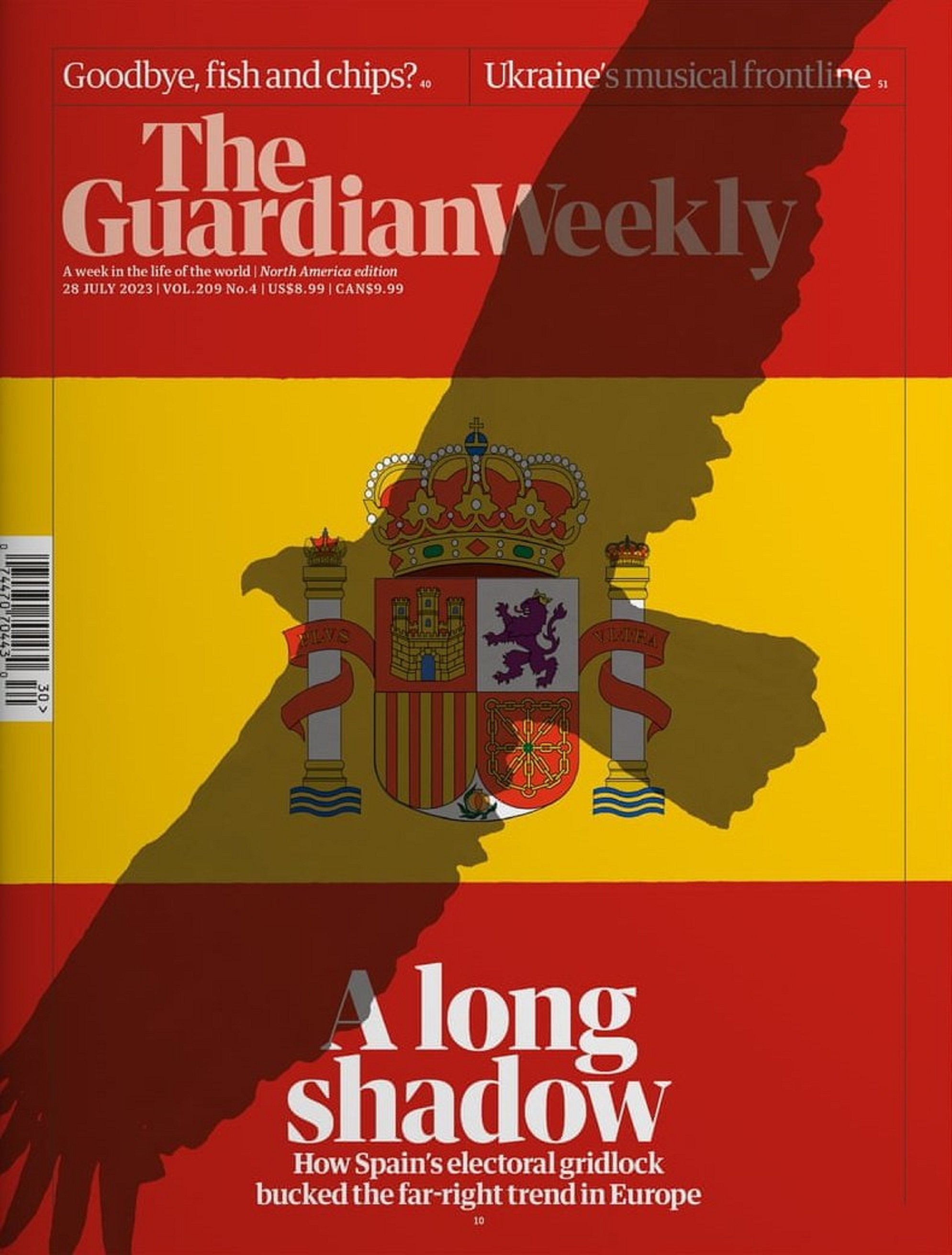 'The Guardian' sorprèn amb una portada que allunya l'ombra del franquisme a Espanya