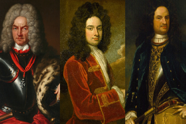 Els generals de Torrero. Starhemberger, Stanhope i Maitre de Bay. Font Wikimedia Commons