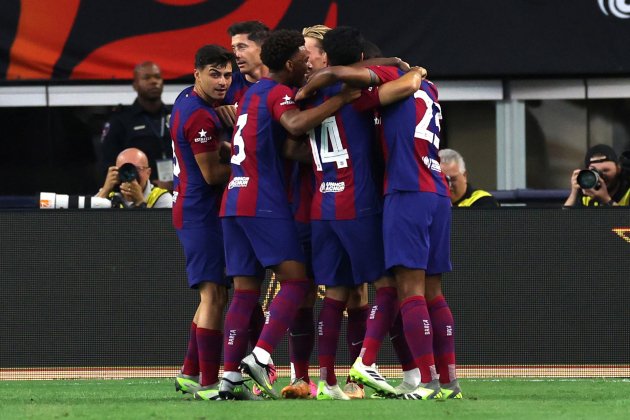 Barça celebración gol / Foto: EFE