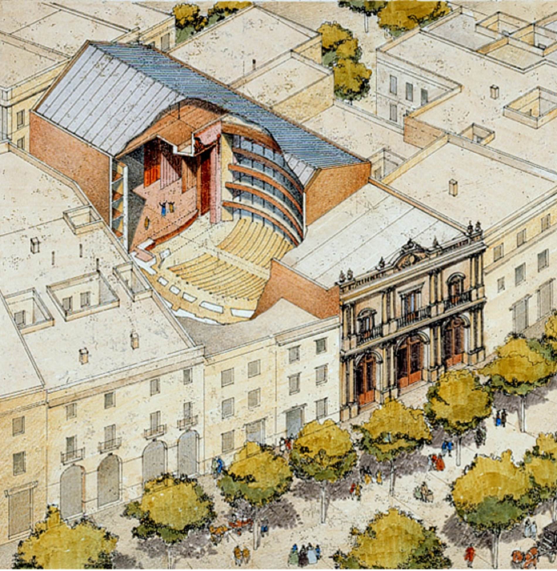 Se inicia la construcción del primer teatro estable de Barcelona