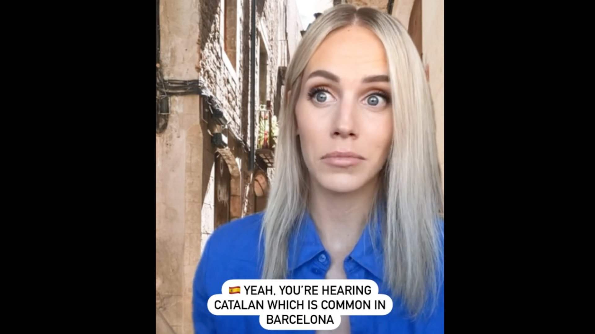 Una tiktoker norteamericana descubre que en España se habla catalán y su vídeo se vuelve viral