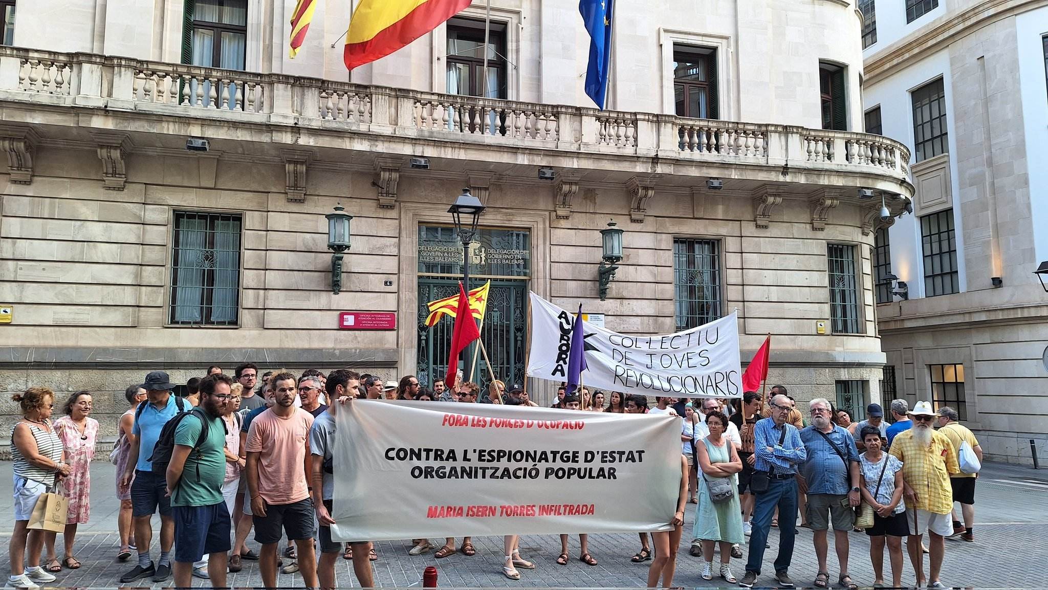 Concentración en Palma contra los policías mallorquines infiltrados en el independentismo catalán