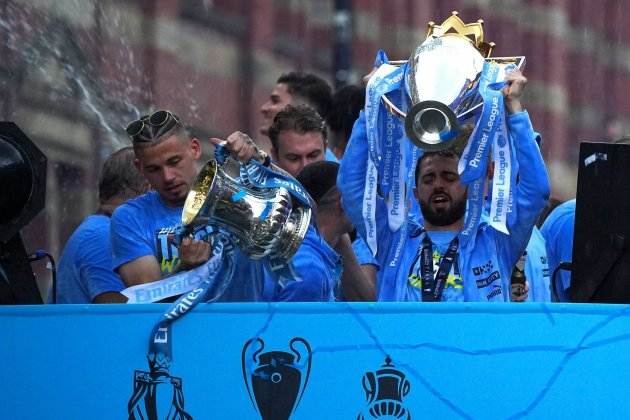 Bernardo Silva celebració rua Manchester City / Foto: Europa Press - Peter Byrne