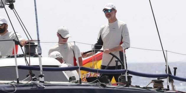 Felipe VI en su yate