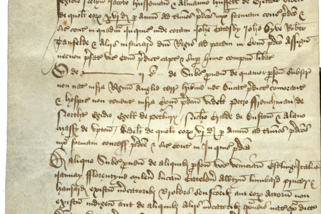 Una Letter of Denization (1441). Font Foudation for Medieval Genealogy