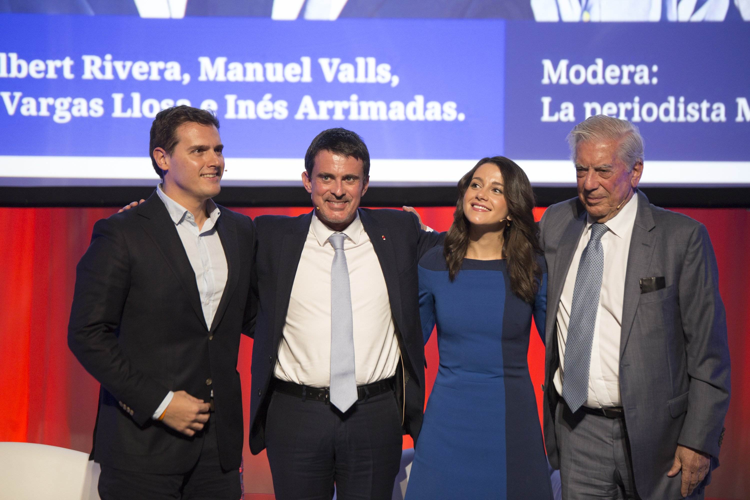 Ciutadans Albert Rivera Ines Arrimadas Mario Vargas Llosa Manuel Valls - Sergi Alcàzar