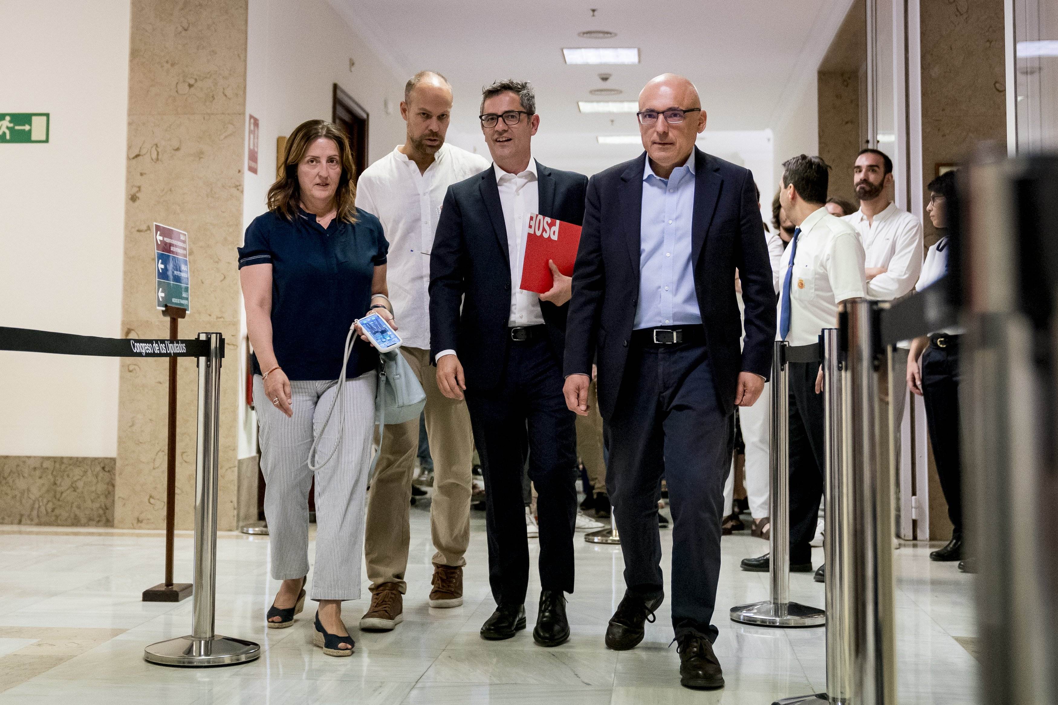 The Socialists tackle the Bureau negotiation, under the watchful eyes of ERC and Junts