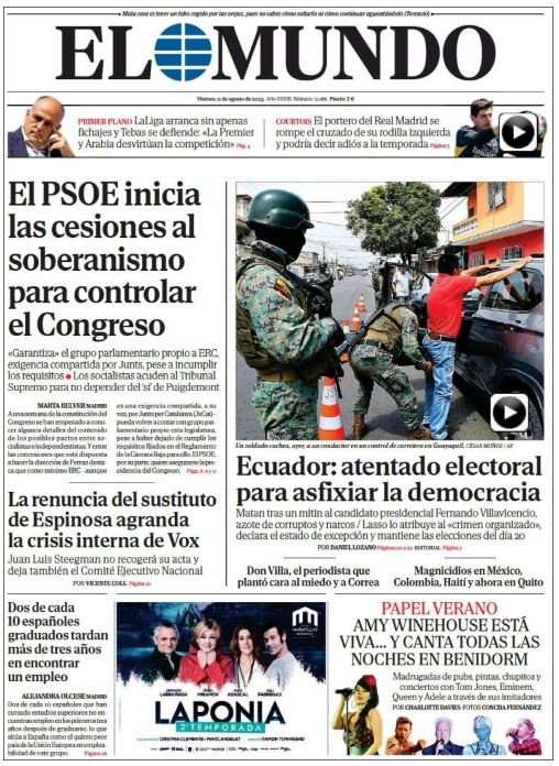 el mundo 11 agosto