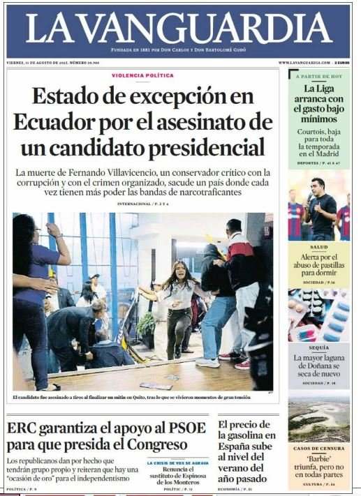 la vanguardia 11 agosto