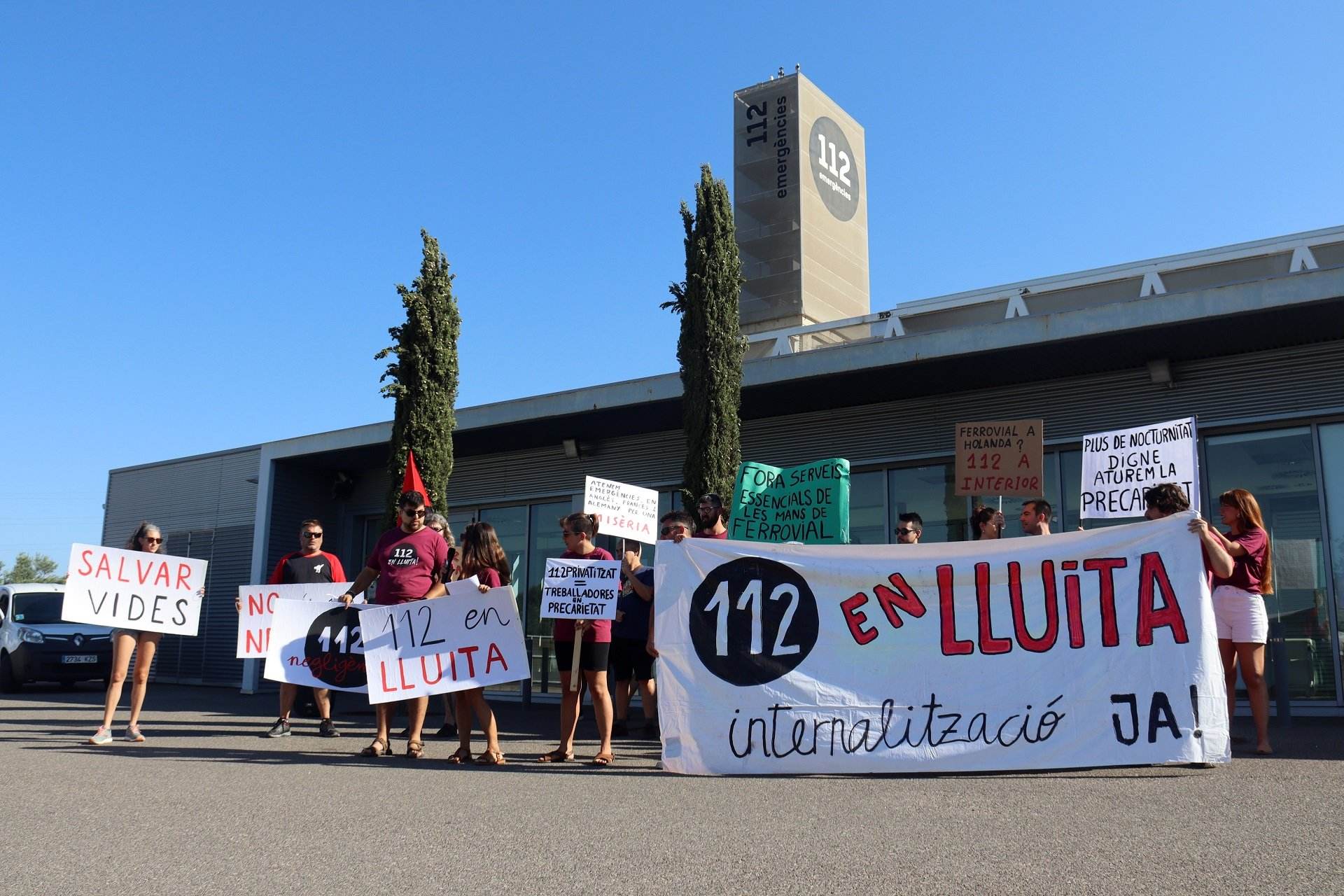 huelga trabajadores 112 en Reus (1)