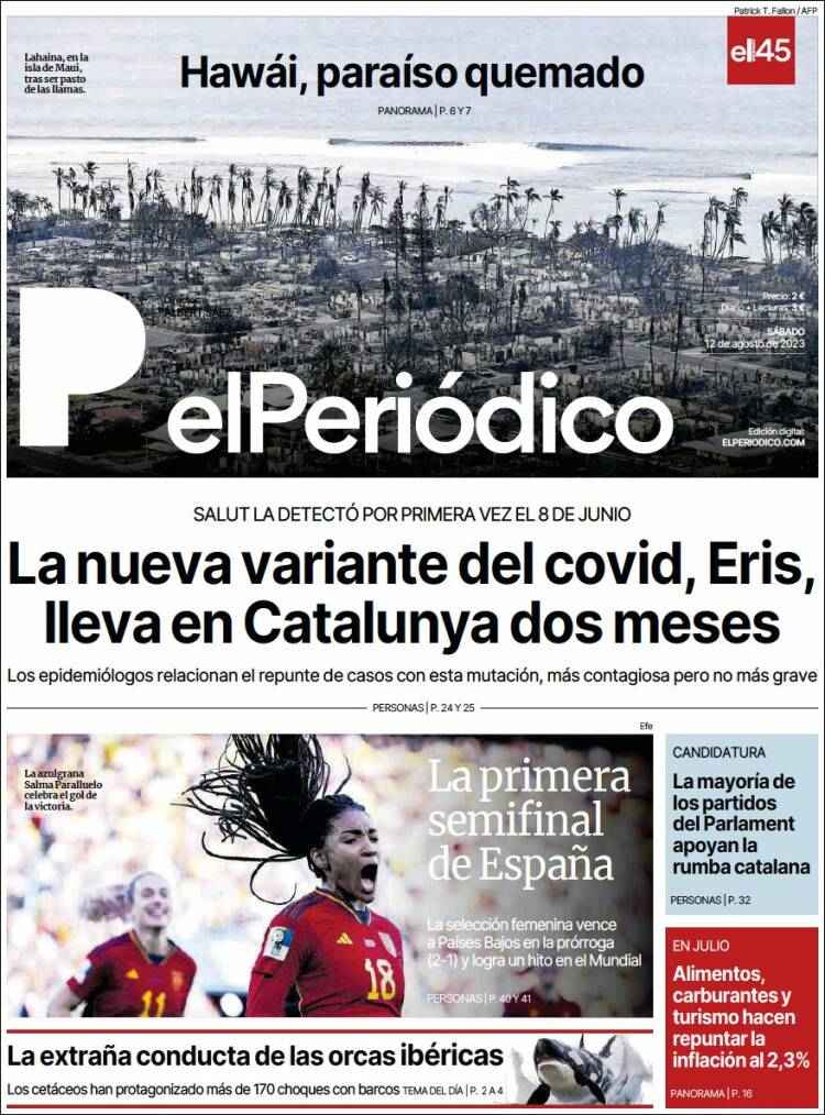 elperiodico 12 agosto portada