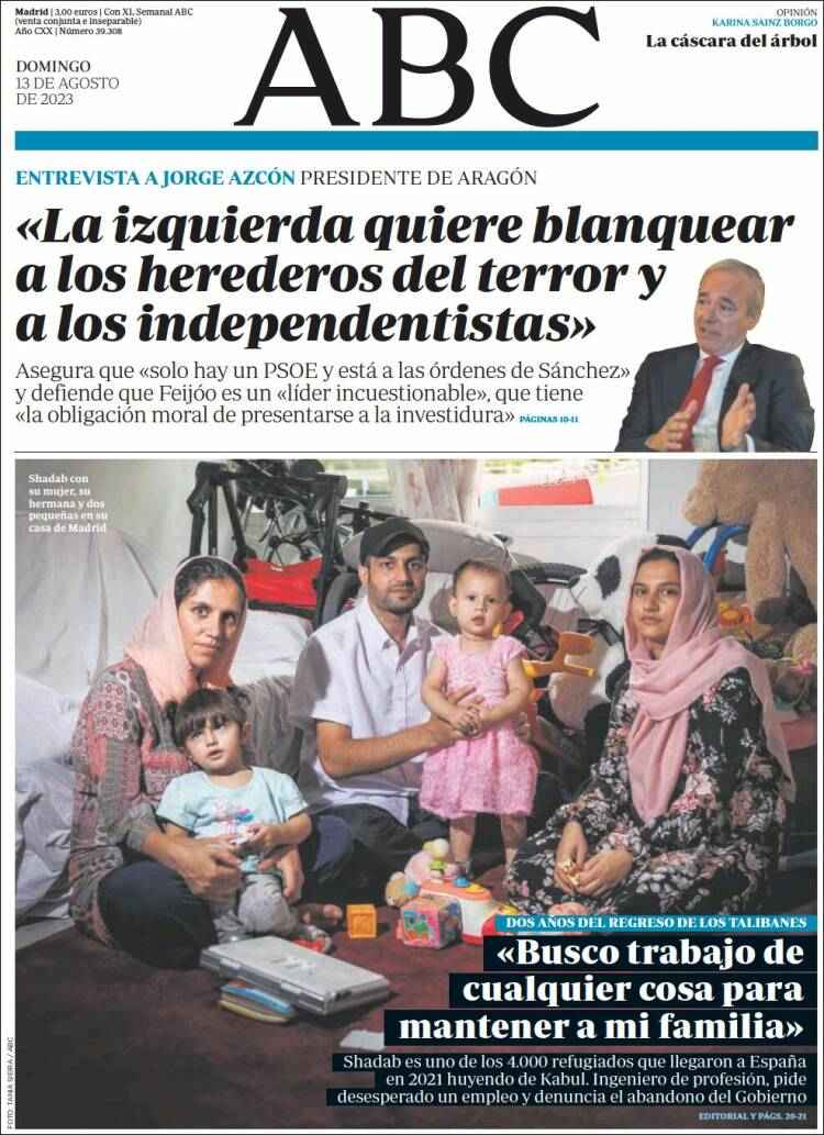 abc portada 13 agost 23 abc portada 13 agost 23