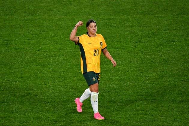 Sam Kerr celebra el gol del empate ante Inglaterra / Foto: Europa Press