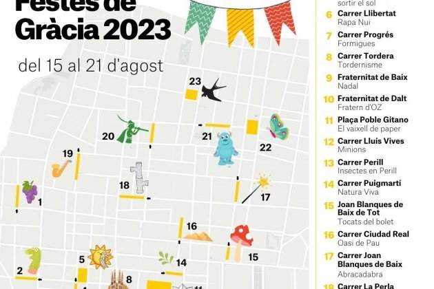 mapa carrers guarnits gracia