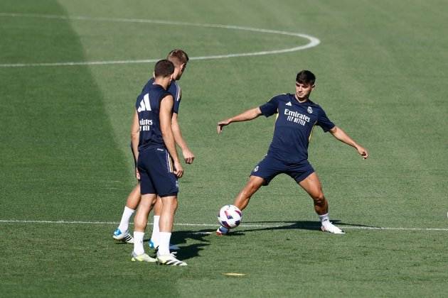 Brahim Diaz, durante un entrenamiento del Real Madrid / Foto: Europa Press