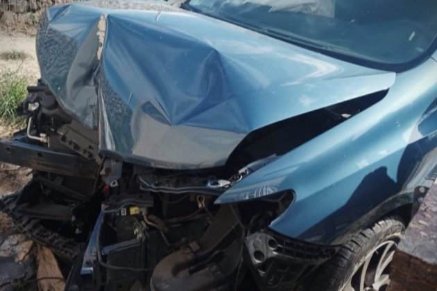 El coche de Rubio accidentado en Sant Sadurní, Telecinco El coche de Rubio accidentado en Sant Sadurní, Telecinco
