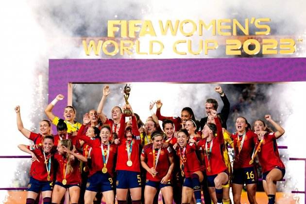 La selección española celebrando el título de campeonas del mundo / Foto: Europa Press