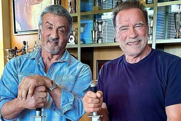 Sylvester Stallone i Arnold Schwarzenegger Sylvester Stallone i Arnold Schwarzenegger